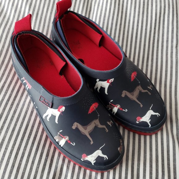 dog print clogs